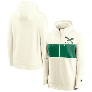Nike White and Green Hoodie
